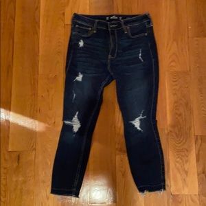 High-Rise Crop Super Skinny Jeans